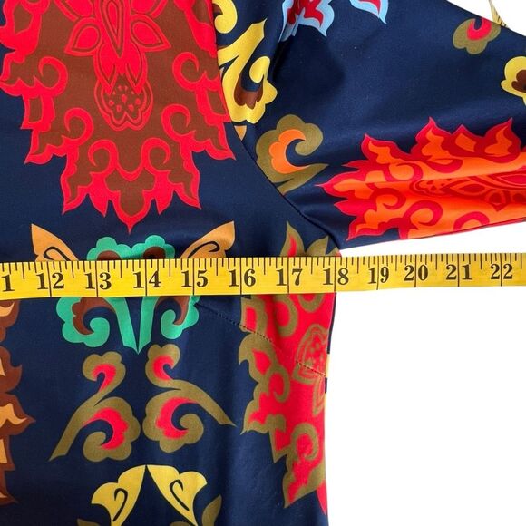 Gretchen Scott Jersey Mandarin Dress Size S Turkish Delight Maximalist Preppy - Picture 4 of 8